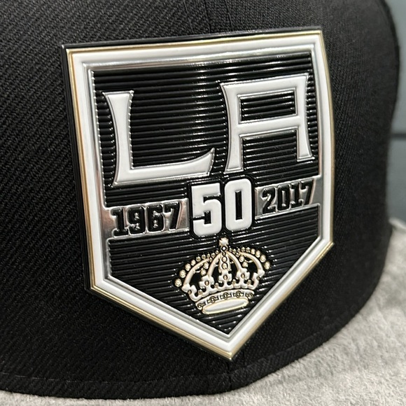 LA Kings NHL 50th Anniversary Suede Brim Limited Edition New Era Fitted Hat - 7 - Picture 6 of 8